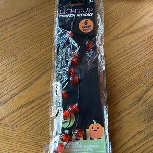 Halloween Light-Up Pumpkin Necklace NWT